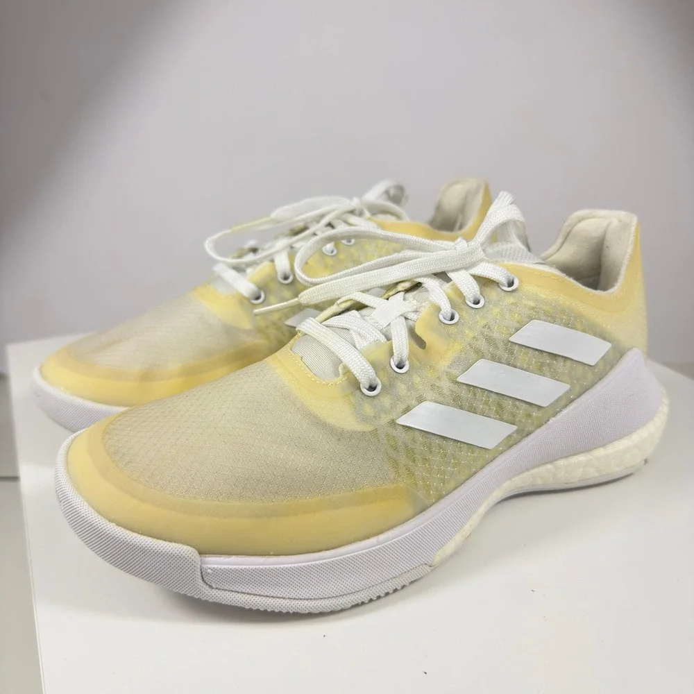 Adidas Crazyflight Volleyball Shoes Womens Size 5 Yellow White Boost EF2678